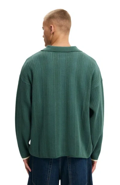 Cotton On Box Fit Rugby Polo In Green