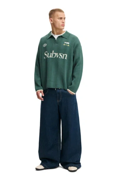 Cotton On Box Fit Rugby Polo In Green