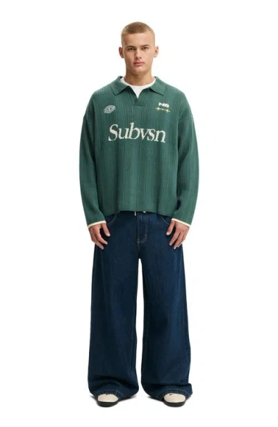 Cotton On Box Fit Rugby Polo In Green