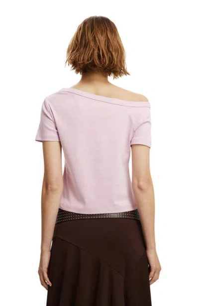 Cotton On Arlie Asymmetric Short Sleeve In Purple