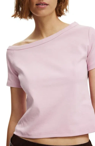 Cotton On Arlie Asymmetric Short Sleeve In Purple