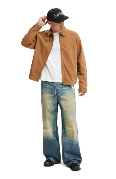 Cotton On Cropped Harrington Jacket In Brown