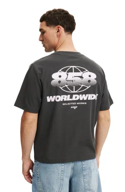 Cotton On Cropped Fit Graphic T-shirt In Black