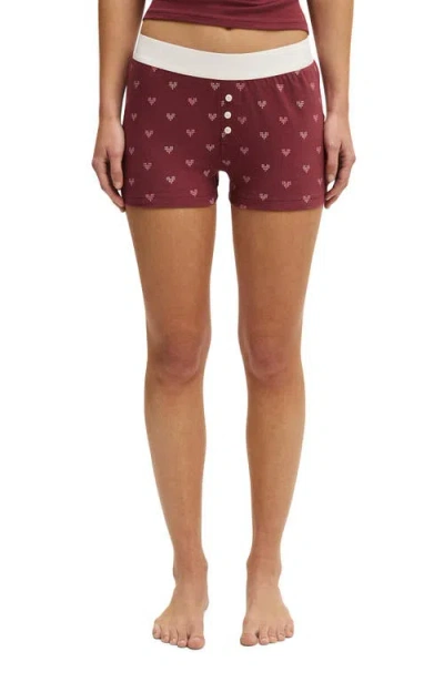Cotton On Body Peached Jersey Boyshort In Red