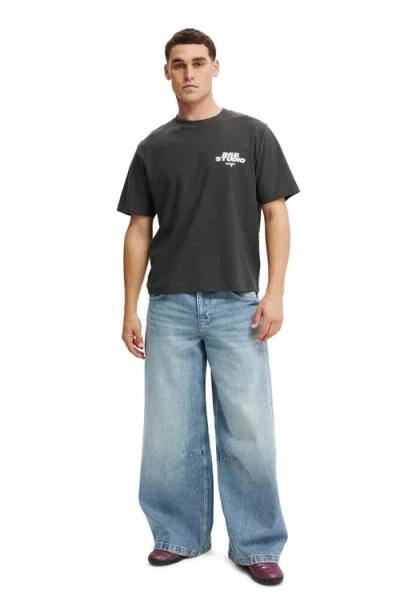 Cotton On Cropped Fit Graphic T-shirt In Black