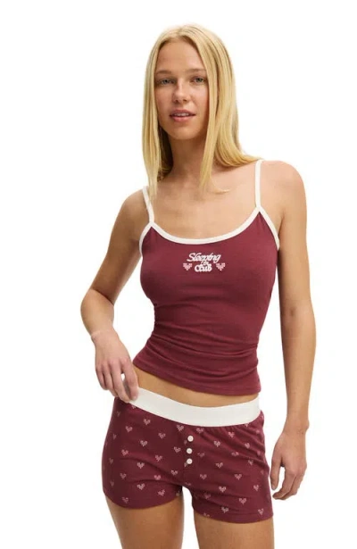 Cotton On Body Peached Jersey Boyshort In Red