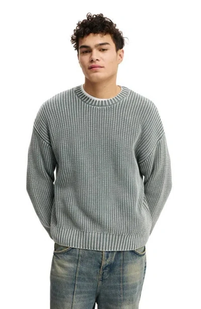 Cotton On Washed Box Fit Crew Knit In Gray