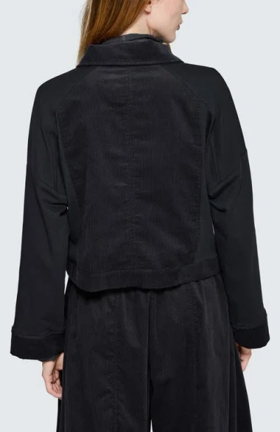 Luukaa Umbra Cropped Structured Jacket In Black
