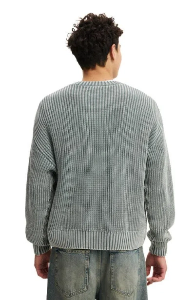 Cotton On Washed Box Fit Crew Knit In Gray