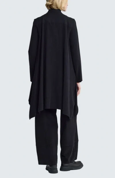 Luukaa Raven Asymmetric Cord-panel Jacket In Black