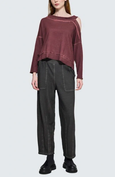 Luukaa Yara One-shoulder Pullover In Brown