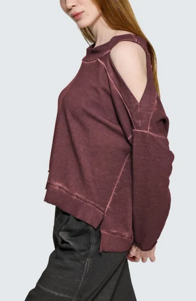 Luukaa Yara One-shoulder Pullover In Brown
