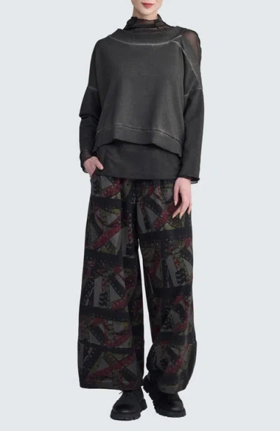 Luukaa Yara One-shoulder Pullover In Gray