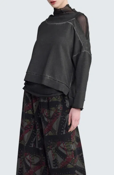 Luukaa Yara One-shoulder Pullover In Gray