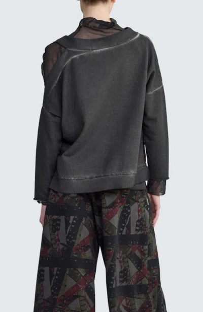 Luukaa Yara One-shoulder Pullover In Gray