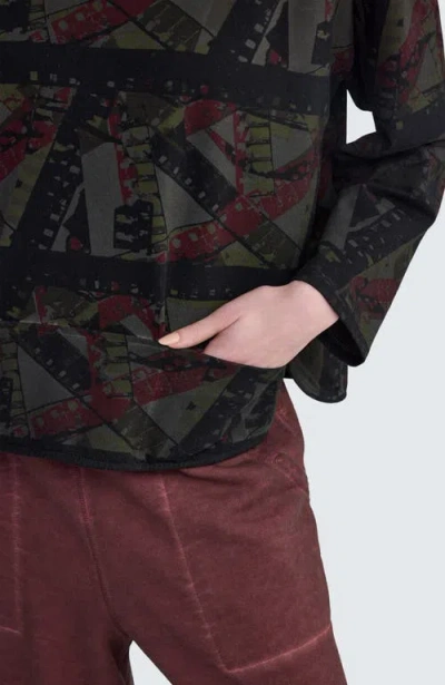 Luukaa Nebel Abstract Panel Pullover In Black