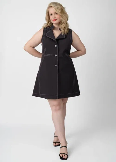 See Rose Go Layering Vest Convertible Dress Plus Size In Black