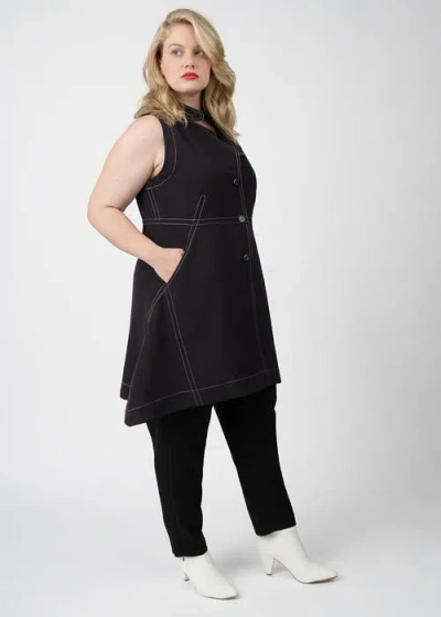 See Rose Go Layering Vest Convertible Dress Plus Size In Black