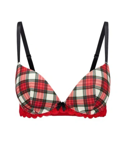Adore Me Shea Push Up Plunge Bra In Red