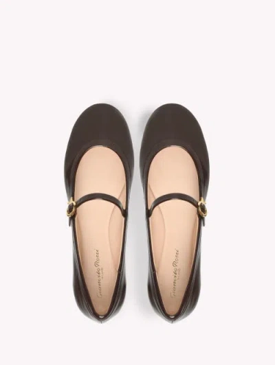 Gianvito Rossi Woman Ballet Flats Burgundy Size 7 Leather In Brown