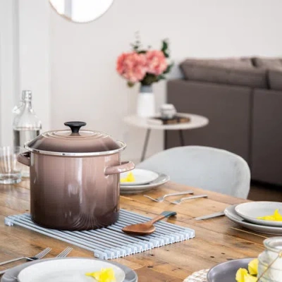 Better Houseware Multipurpose Roll Up Rack, Silicone Coated Stainless Steel, Medium In Gray