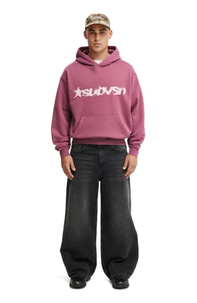 Cotton On Box Fit Graphic Hoodie In Pink