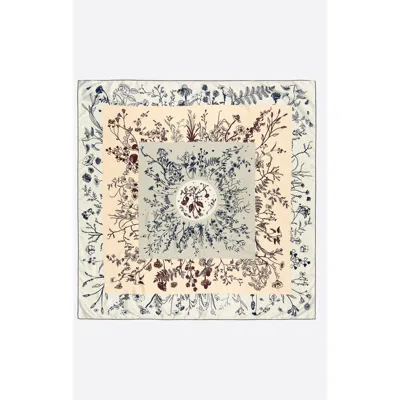 Bimba Y Lola Floral Botanical Illustration Scarf In Neutral