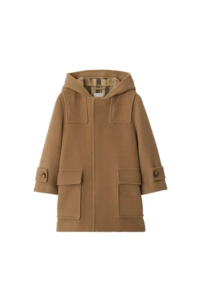 Burberry Wool Duffle Coat In Brown