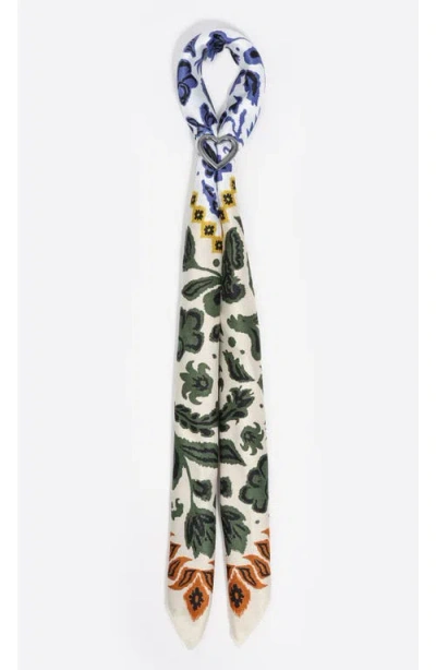 Bimba Y Lola Scarf Bag Charm In White