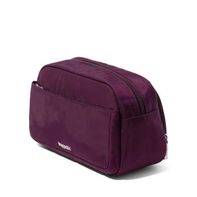Baggallini Pocket Cosmetic Bag With Brush Organization In Burgundy