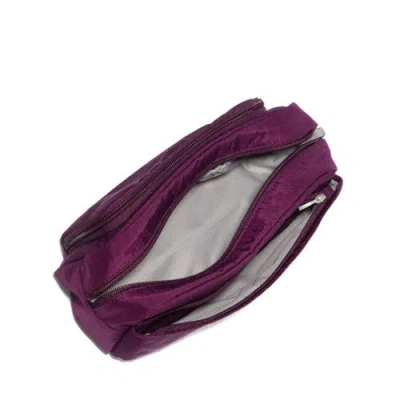 Baggallini Pocket Cosmetic Bag With Brush Organization In Burgundy