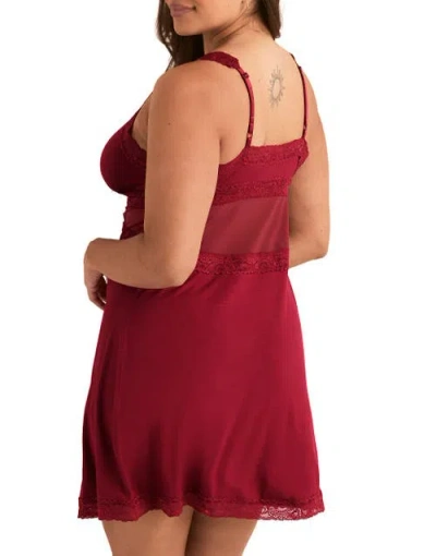 Adore Me Primrose Slip Dress In Red