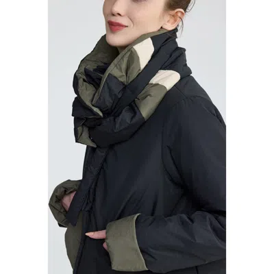 Luukaa Anna Memory Taffeta Collar Scarf In Black