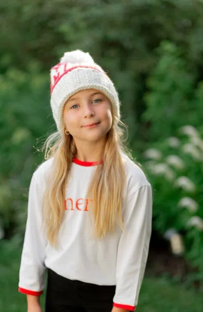 Bits & Bows Merry Long Sleeve T-shirt In White