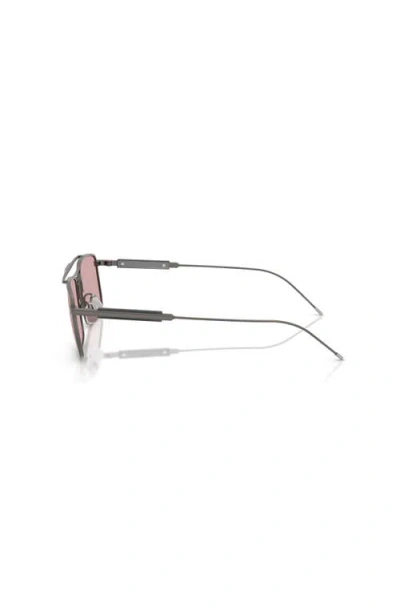 Brunello Cucinelli 53mm Rectangle Optical Glasses In Pink