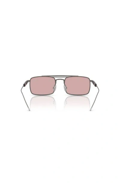 Brunello Cucinelli 53mm Rectangle Optical Glasses In Pink