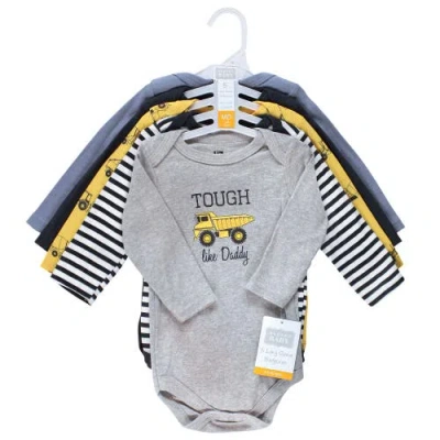 Hudson Baby Soft Cotton Long-sleeve Infant Bodysuit Bundle In Multi