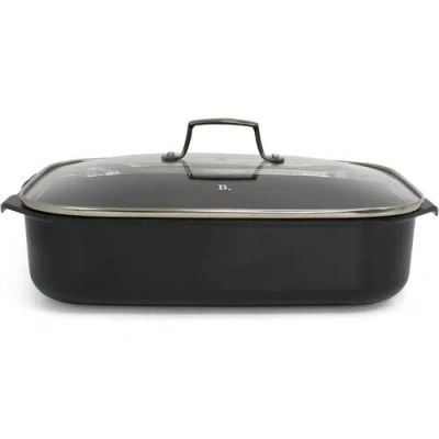 Blu . Roasting Pan With Lid And Roasting Rack In Black