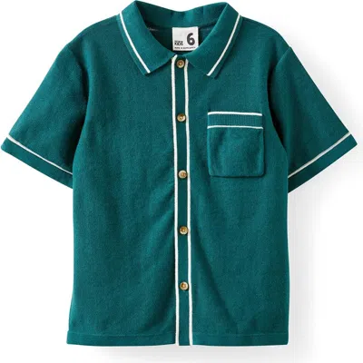 Cotton On Kids Kid's Knitted Short Sleeve Shirt In Green