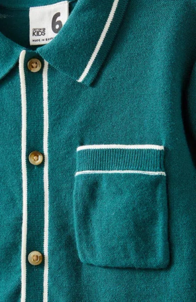 Cotton On Kids Kid's Knitted Short Sleeve Shirt In Green