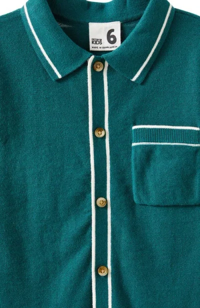 Cotton On Kids Kid's Knitted Short Sleeve Shirt In Green