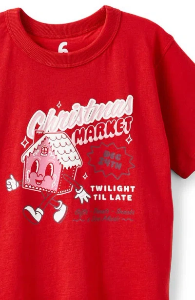 Cotton On Kids Kid's Poppy Oversize Graphic Print Tee In Red