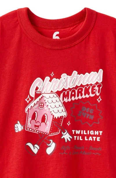 Cotton On Kids Kid's Poppy Oversize Graphic Print Tee In Red