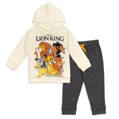 Disney Lion King Simba Fleece Hoodie & Pants Set In Neutral