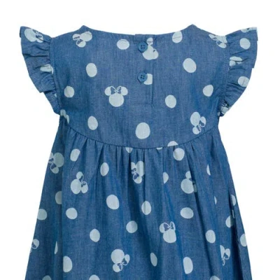 Disney Minnie Mouse Sleeveless Chambray Dress In Blue