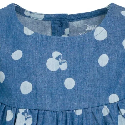 Disney Minnie Mouse Sleeveless Chambray Dress In Blue