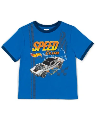 Hot Wheels T-shirt Shorts & Hat Set In Blue