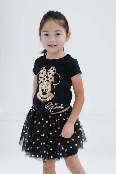 Disney T-shirt & Tulle Skirt Set In Black