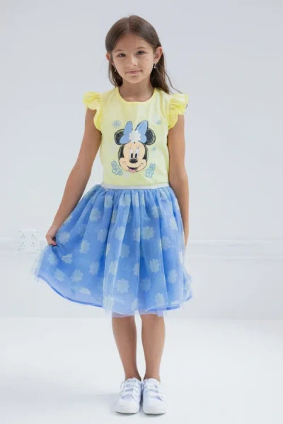 Disney Minnie Mouse Sleeveless Tulle Dress In Blue