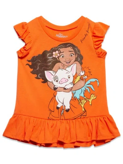 Disney Moana T-shirt & Leggings Set In Orange